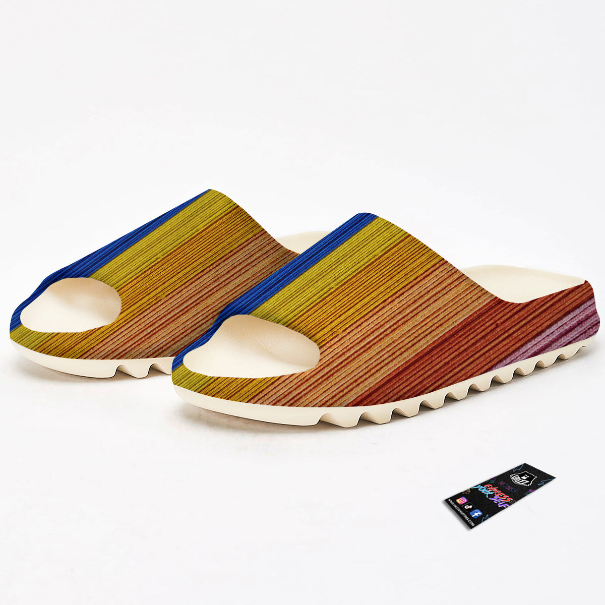 Yarn Colorful Print Sandals-grizzshop