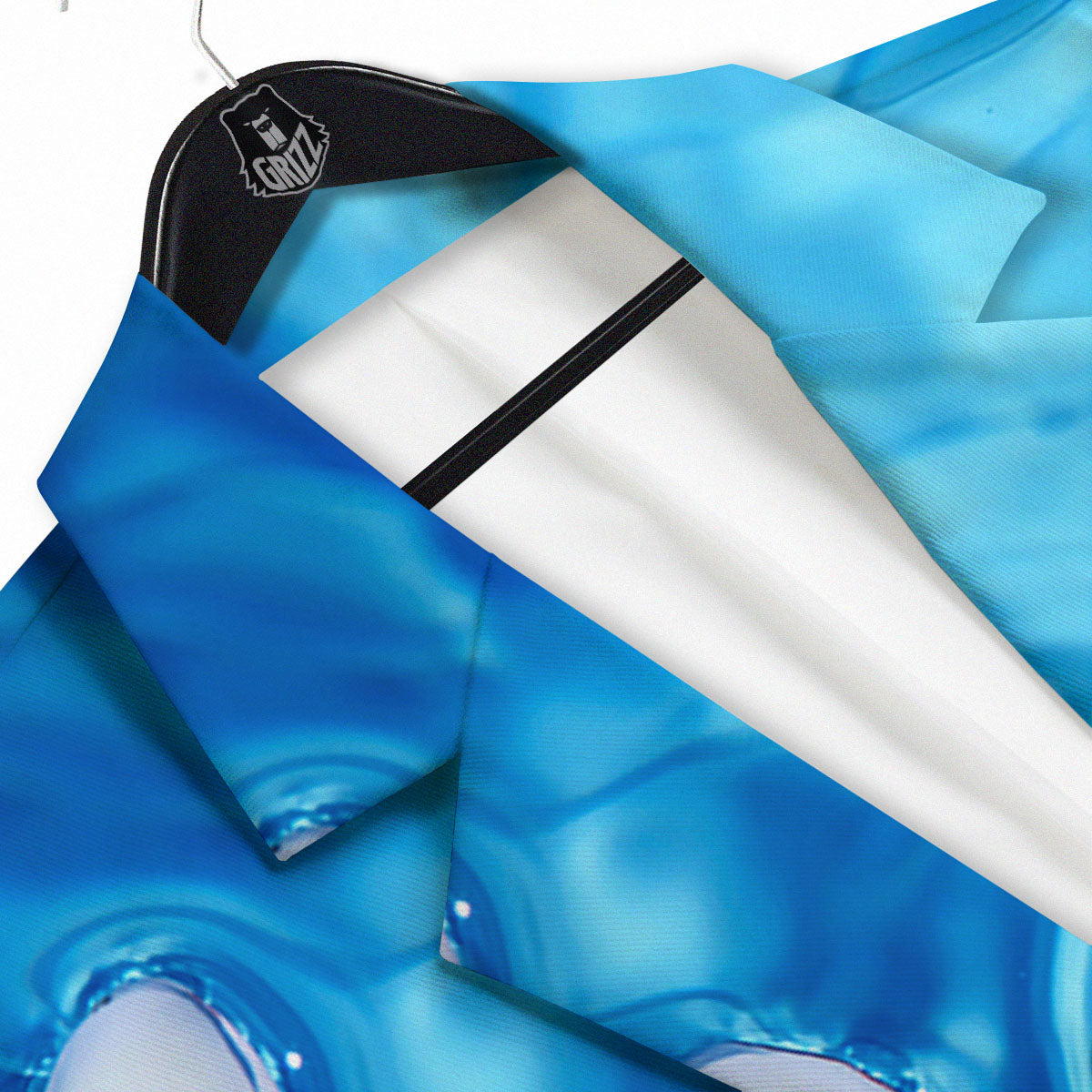 Yellow And White Plumeria In Water Print Men's Sport Coat-grizzshop