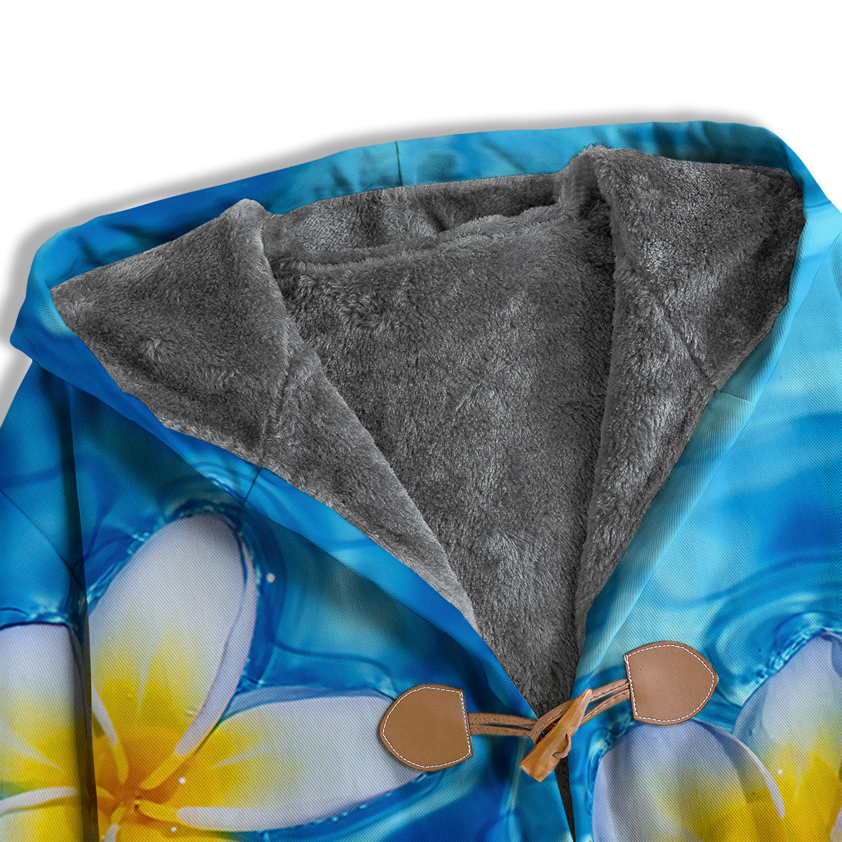 Yellow And White Plumeria In Water Print Men's Windbreaker Jacket-grizzshop