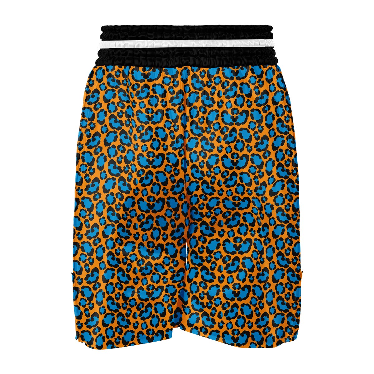 Yellow Blue Dot Leopard Boxing Shorts-grizzshop