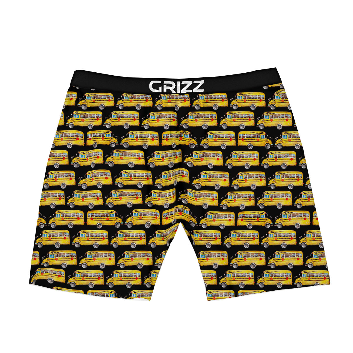 Yellow Bus Print Pattern Boxer Briefs-grizzshop