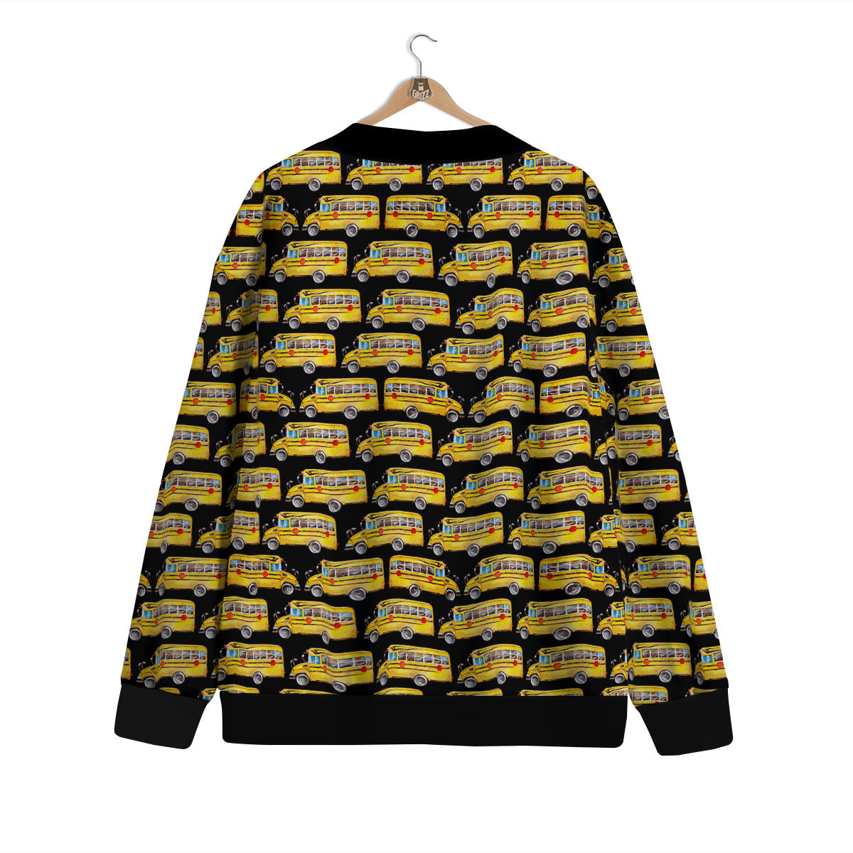 Yellow Bus Print Pattern Cardigan-grizzshop