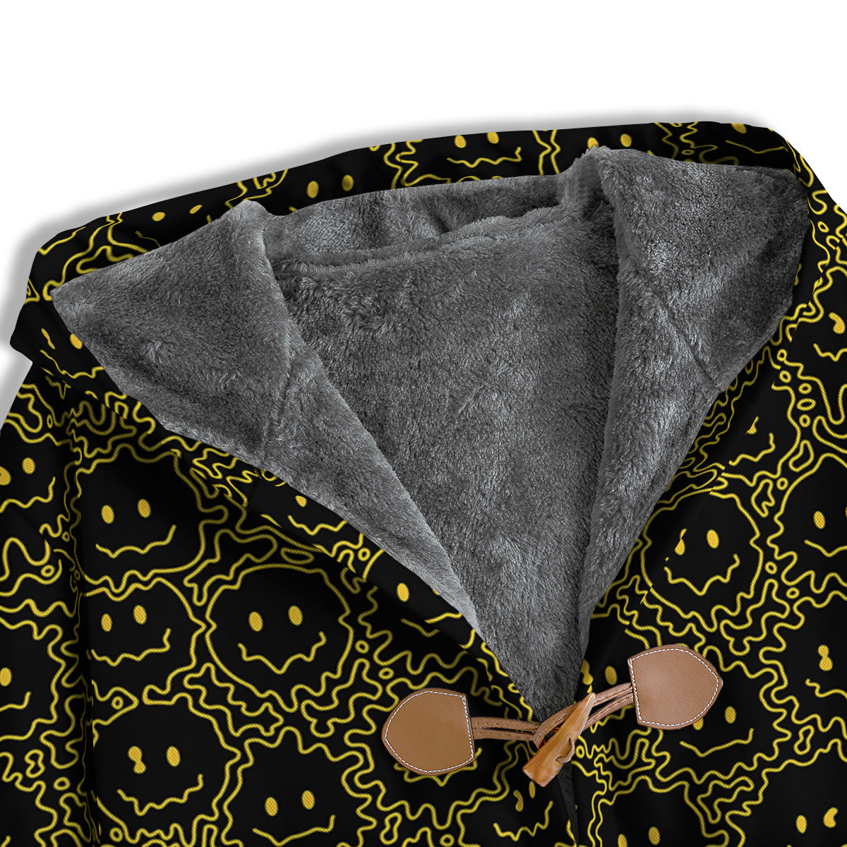 Yellow Crazy Emoji Print Pattern Men's Windbreaker Jacket