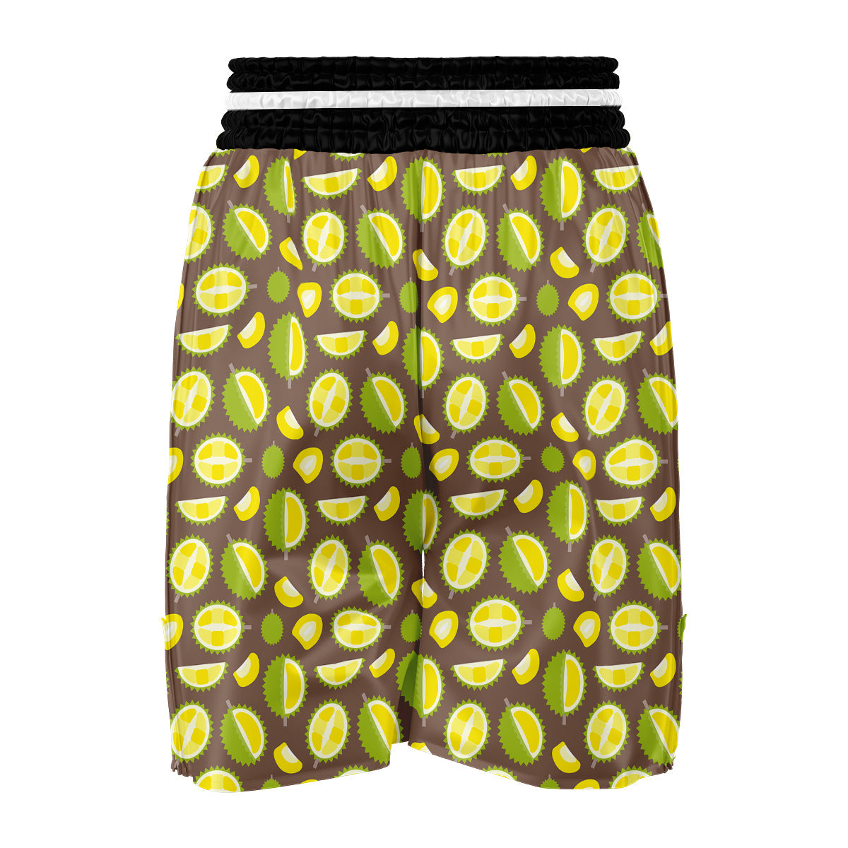 Yellow Durian Print Pattern Boxing Shorts-grizzshop