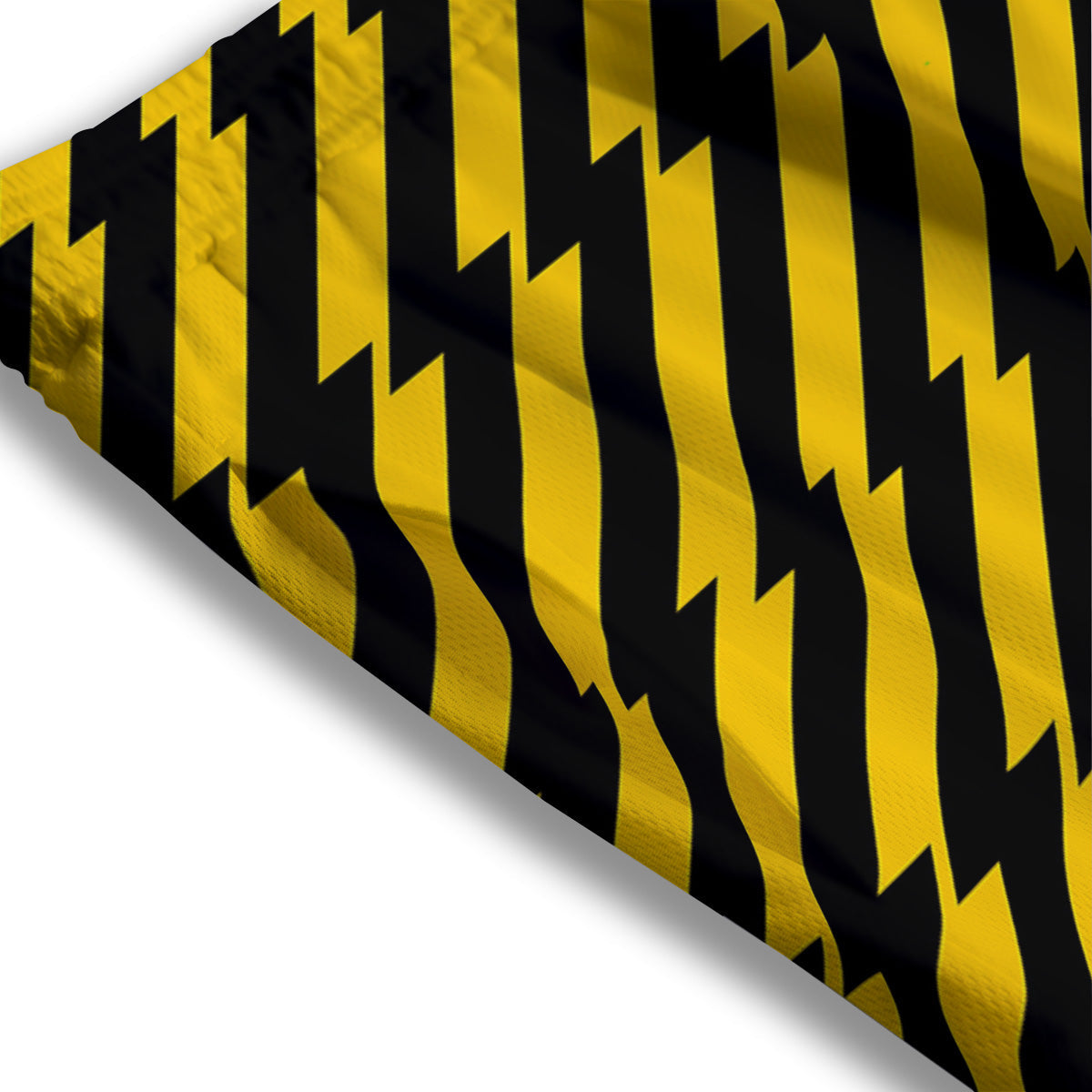 Yellow Lightning Spark Print Pattern Mesh Shorts-grizzshop
