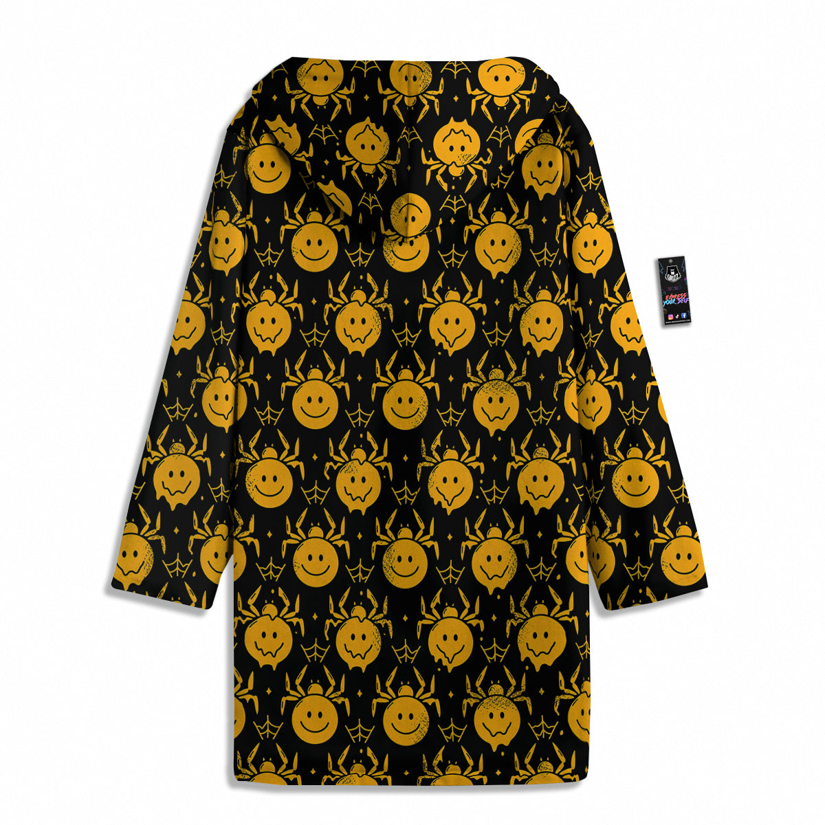 Yellow Spider Psychedelic Melt Print Pattern Men's Windbreaker Jacket-grizzshop