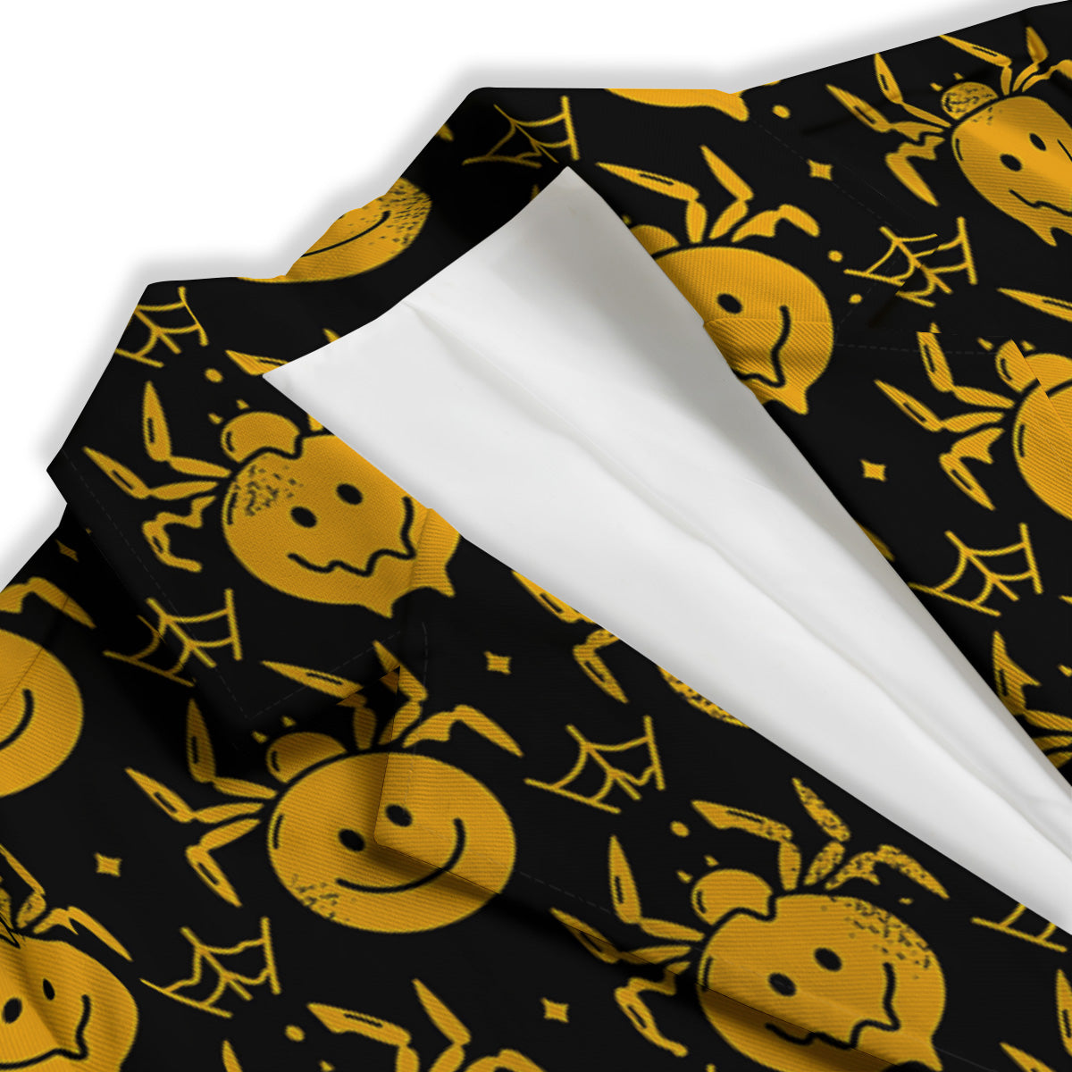 Yellow Spider Psychedelic Melt Print Pattern Women's Blazer-grizzshop