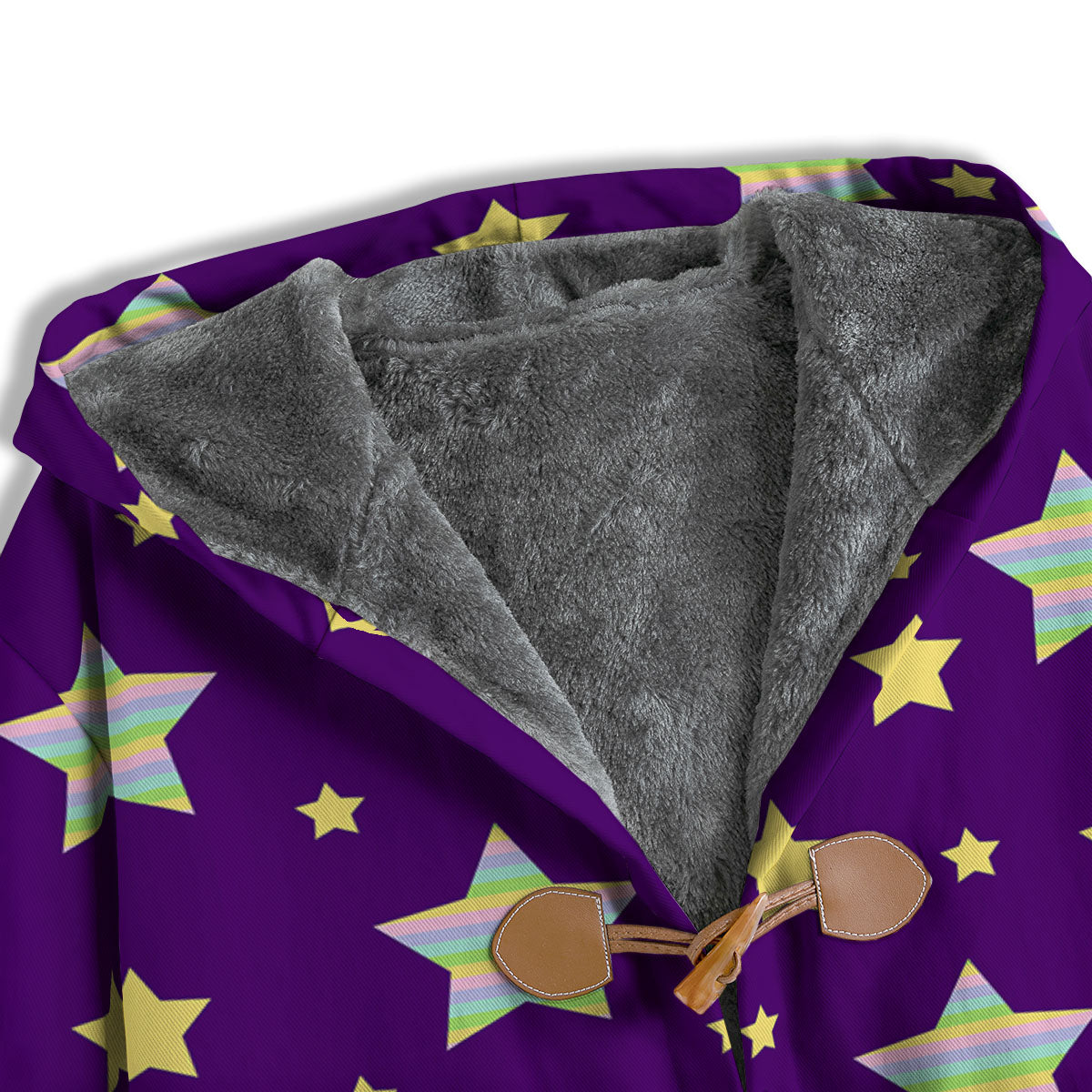 Yellow Stars Purple Print Pattern Men's Windbreaker Jacket-grizzshop