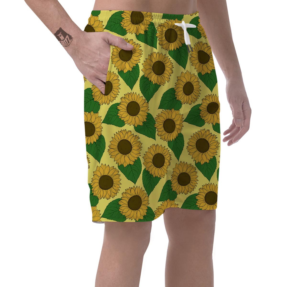 Yellow Sunflower Men's Shorts-grizzshop
