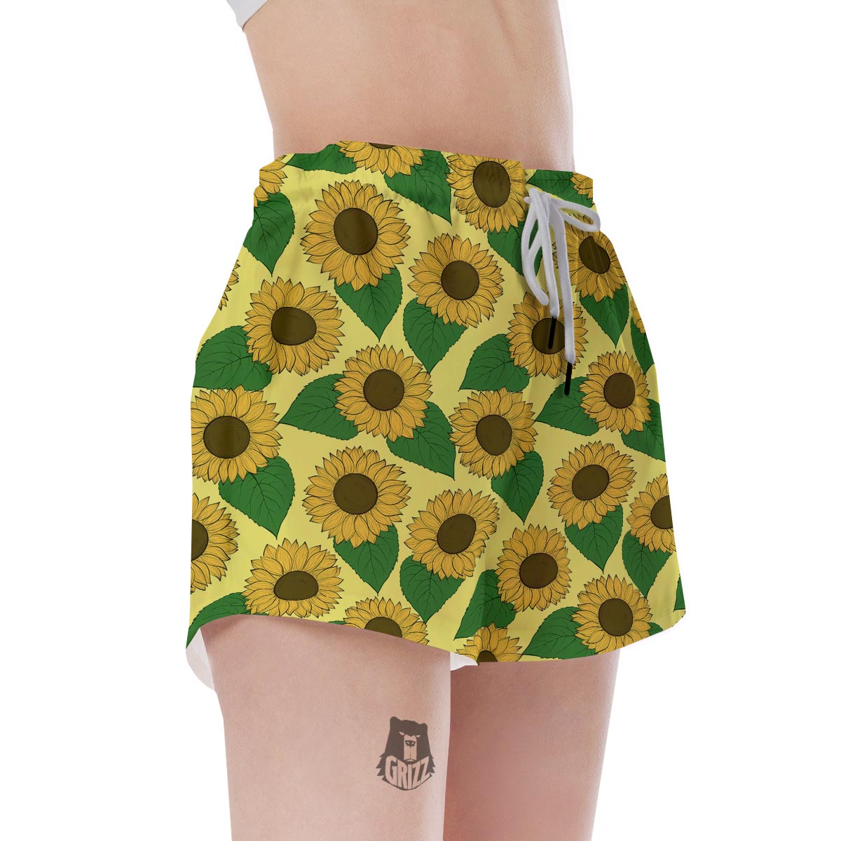 Yellow Sunflower Women's Shorts-grizzshop