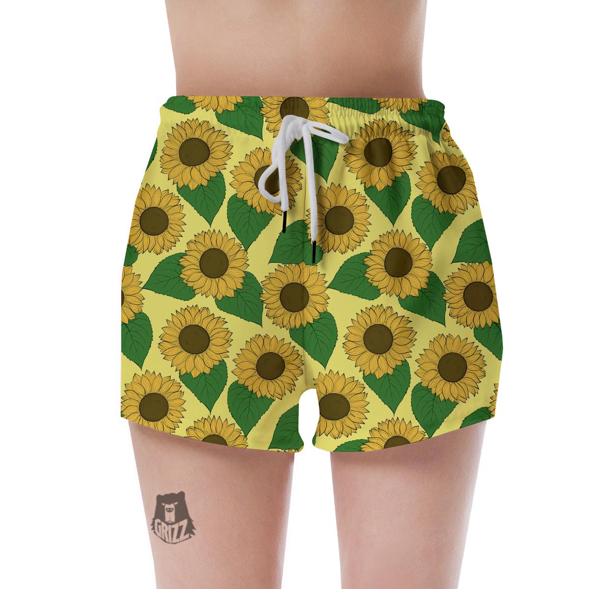Yellow Sunflower Women's Shorts-grizzshop