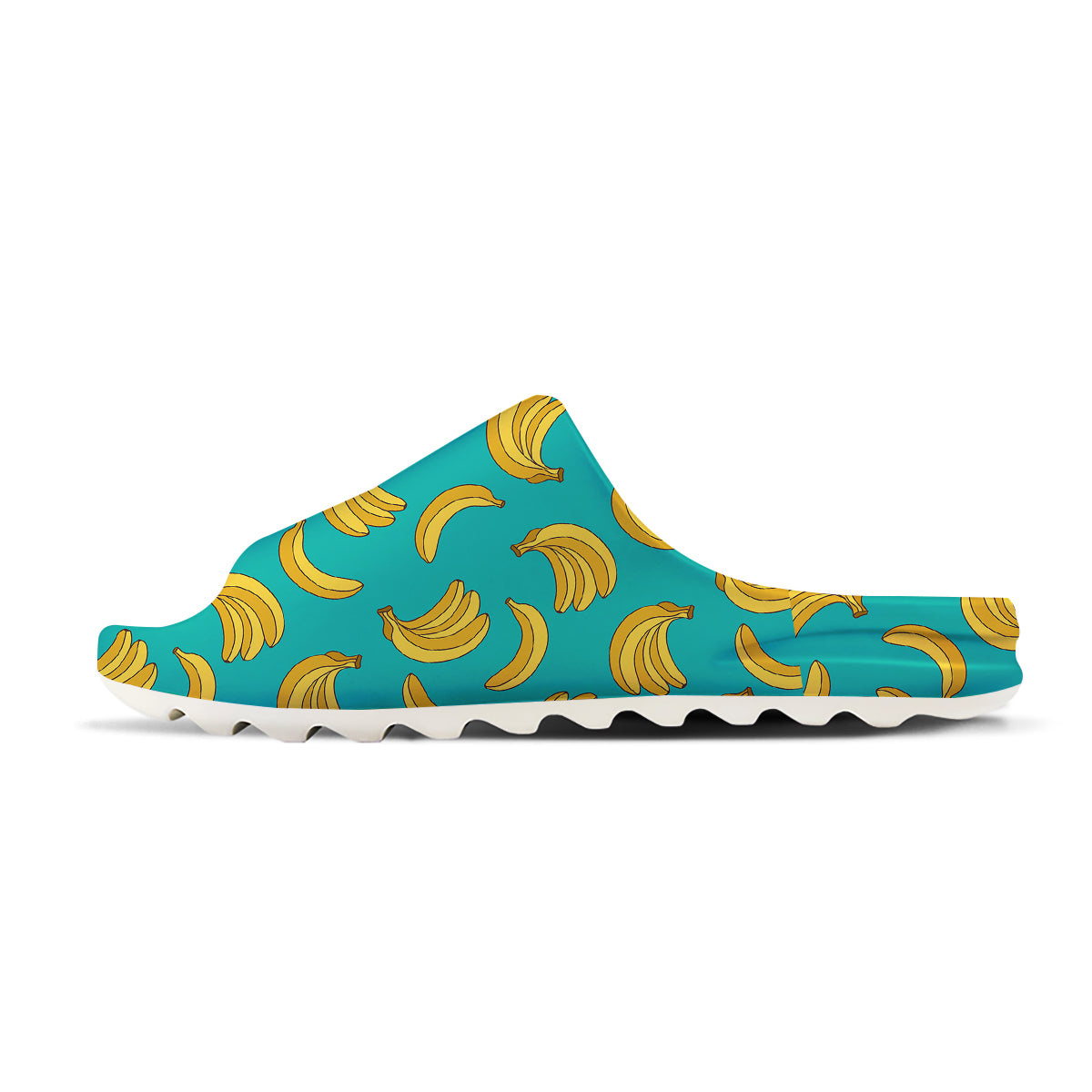 Yellow Banana Print Pattern Sandals-grizzshop
