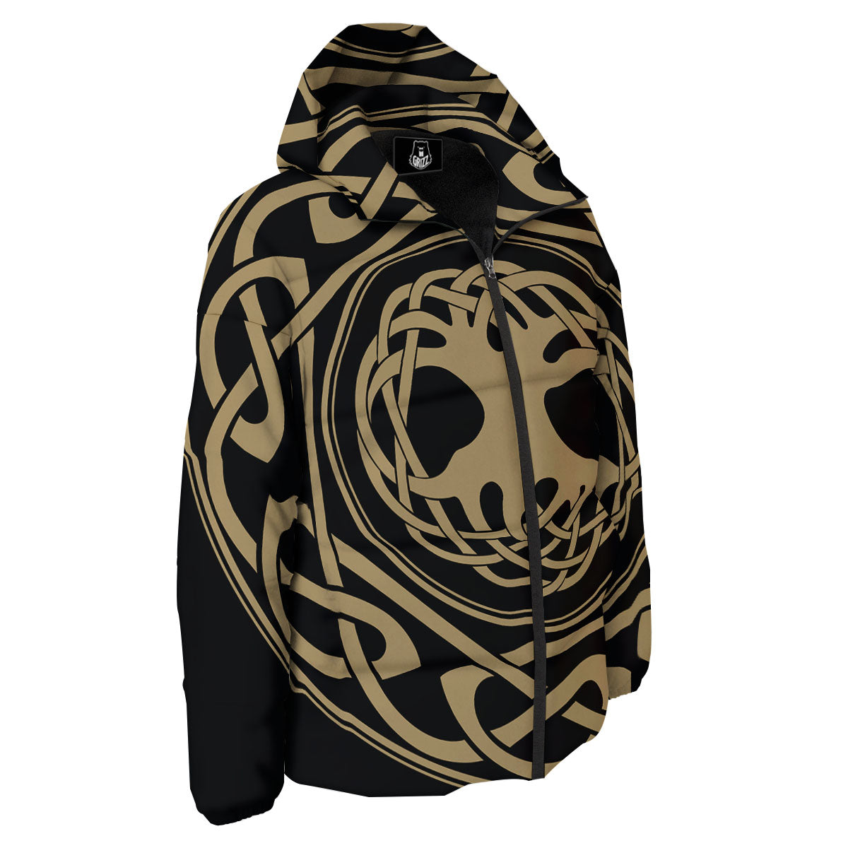 Yggdrasil Scandinavian Print Down Jacket-grizzshop