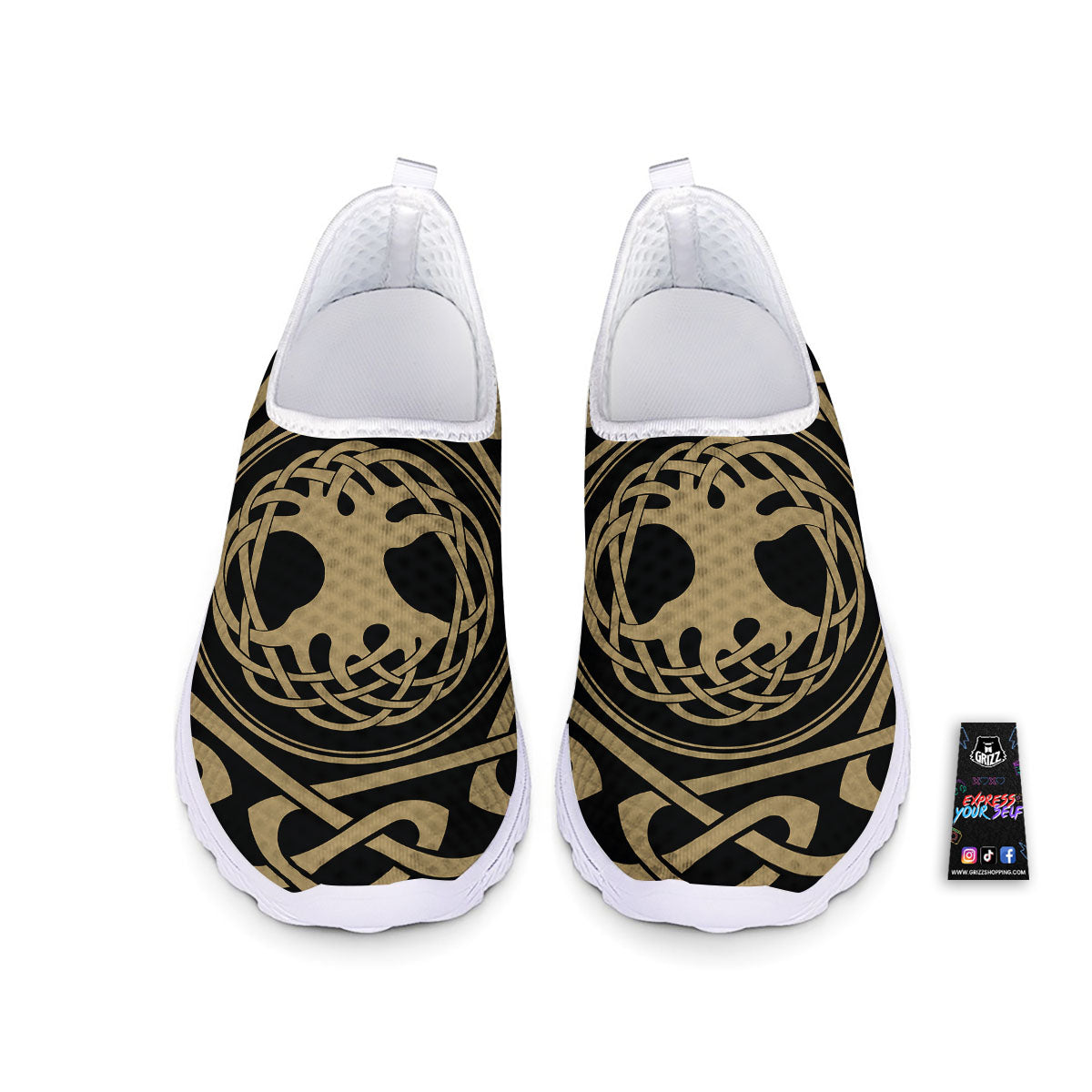 Yggdrasil Scandinavian Print Nurse Shoes-grizzshop