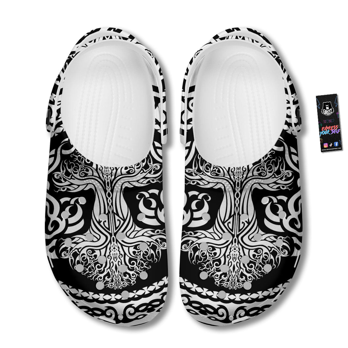 Yggdrasil Tree Ancient Print Clog-grizzshop