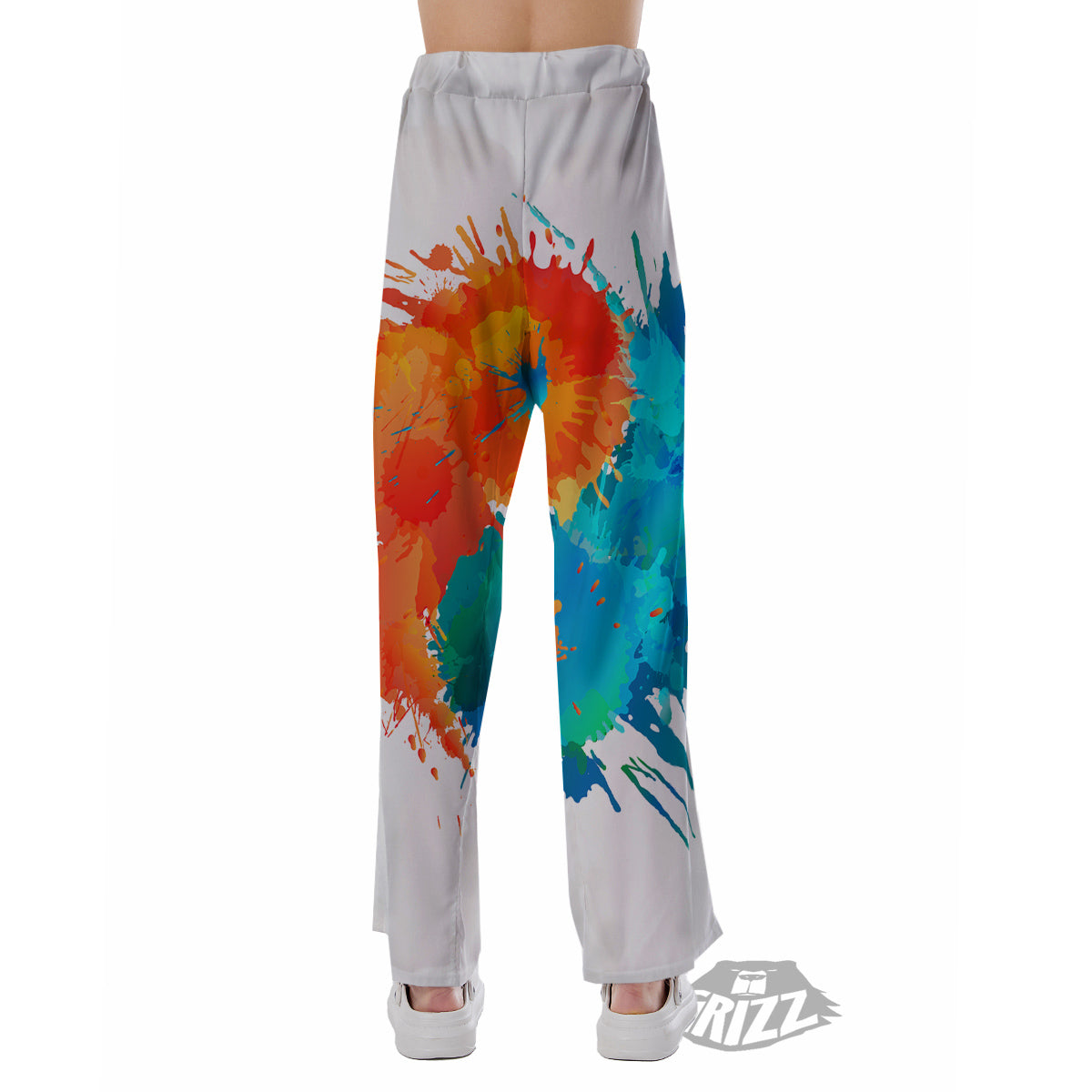 Yin Yang Colorful Splash Print Pajama Pants-grizzshop