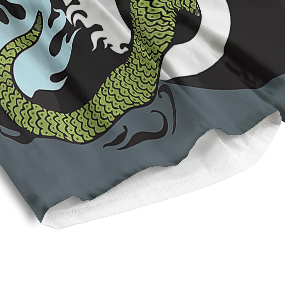 Yin Yang Dragon And Tiger Print Men's Athletic Shorts
