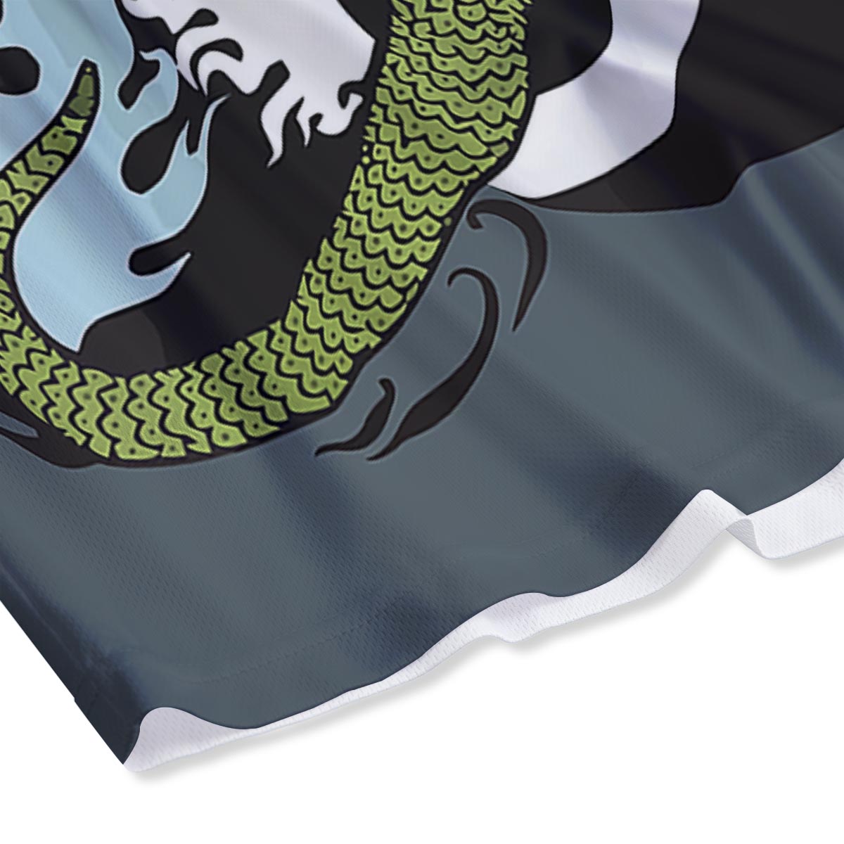 Yin Yang Dragon And Tiger Print Mesh Shorts