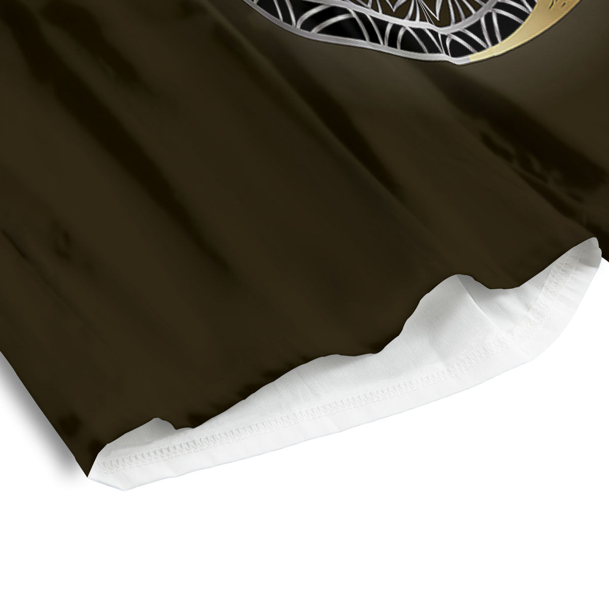 Yin Yang Flower Grey And Gold Print Men's Athletic Shorts-grizzshop