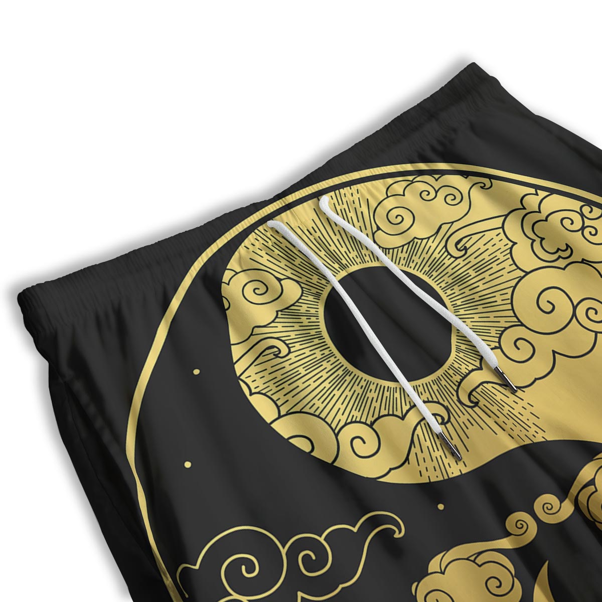 Yin Yang Moon And Sun Print Men's Athletic Shorts