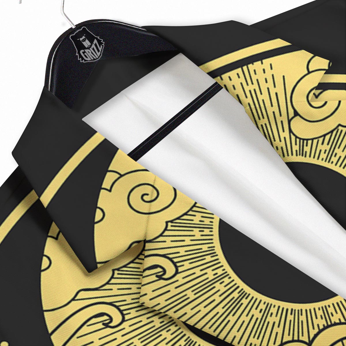 Yin Yang Moon And Sun Print Men's Sport Coat-grizzshop