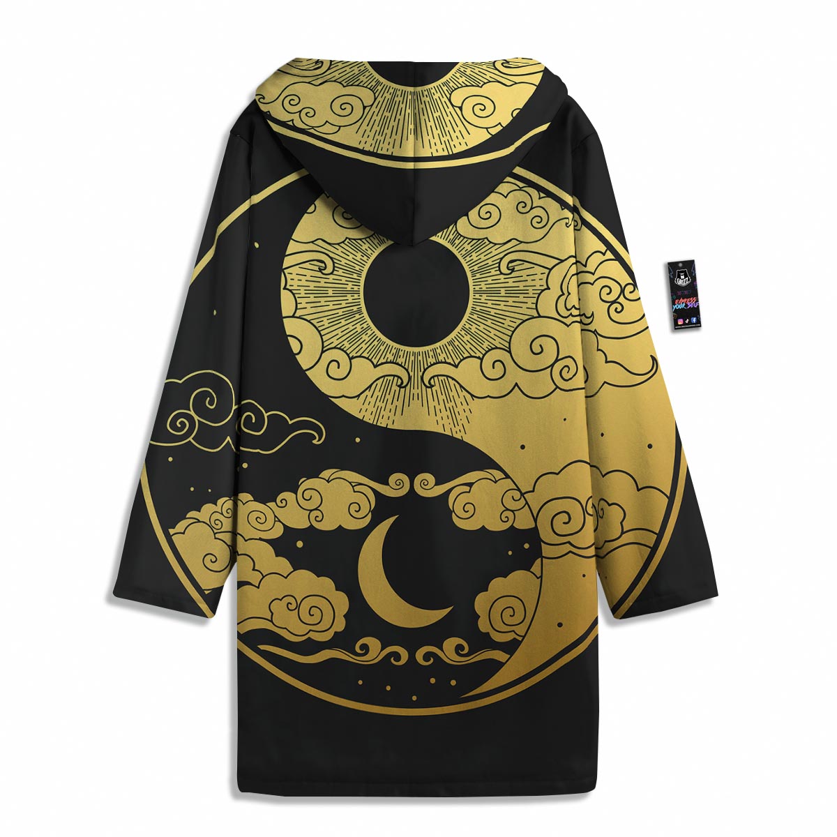 Yin Yang Moon And Sun Print Men's Windbreaker Jacket-grizzshop