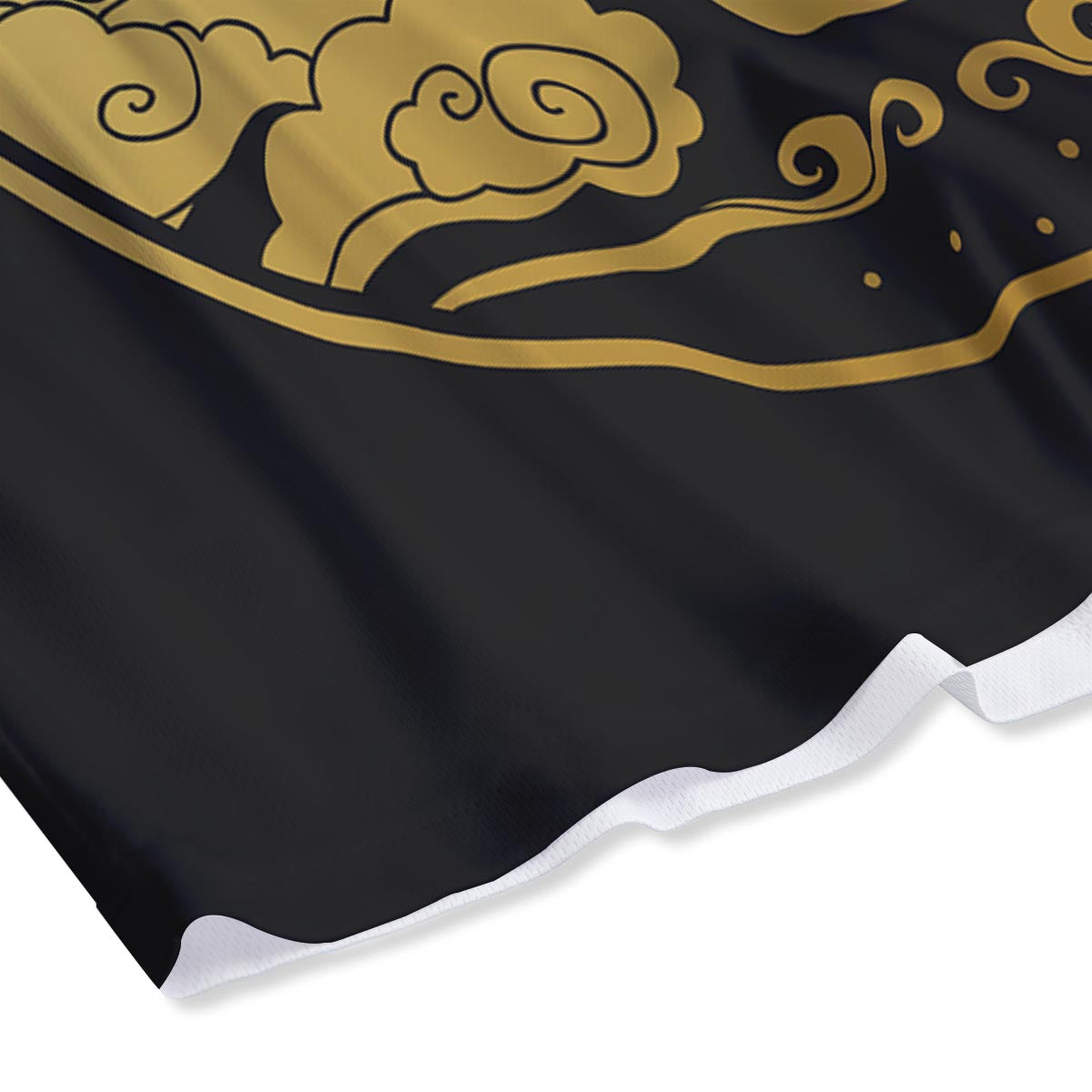 Yin Yang Moon And Sun Print Mesh Shorts