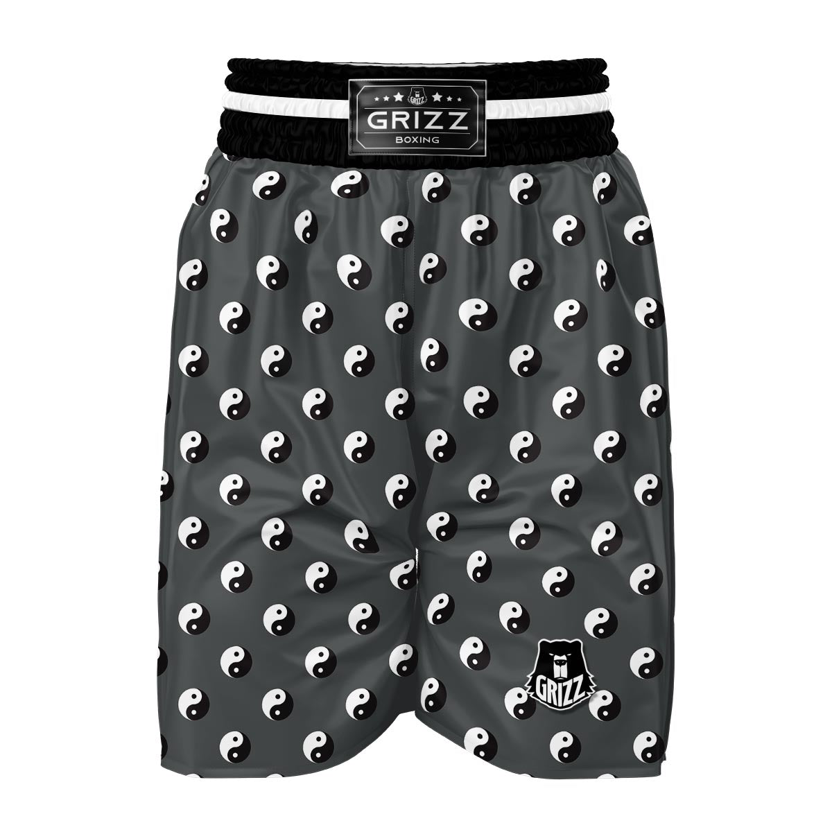 Yin Yang Pattern Print Boxing Shorts-grizzshop