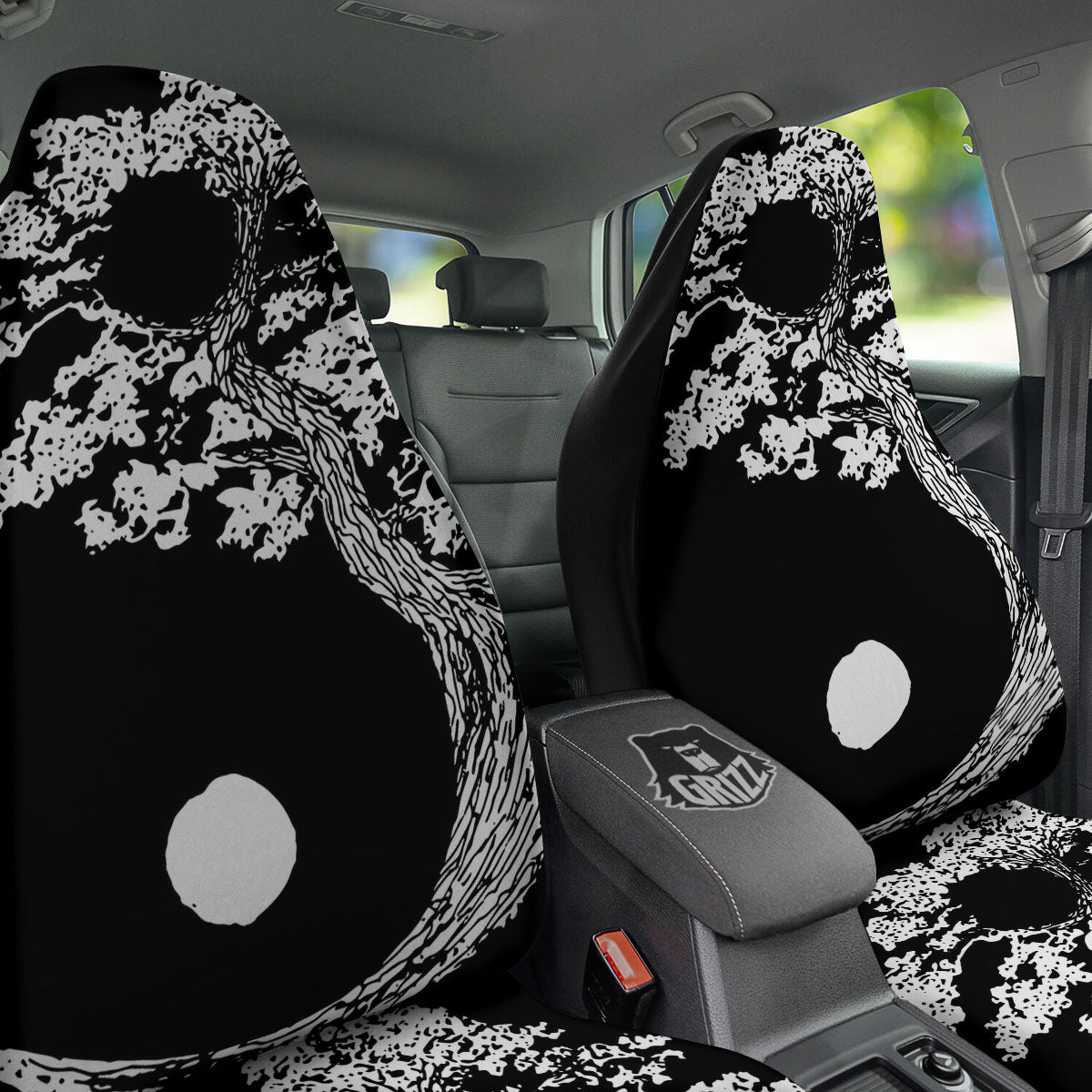 Yin Yang Roots Print Car Seat Covers-grizzshop