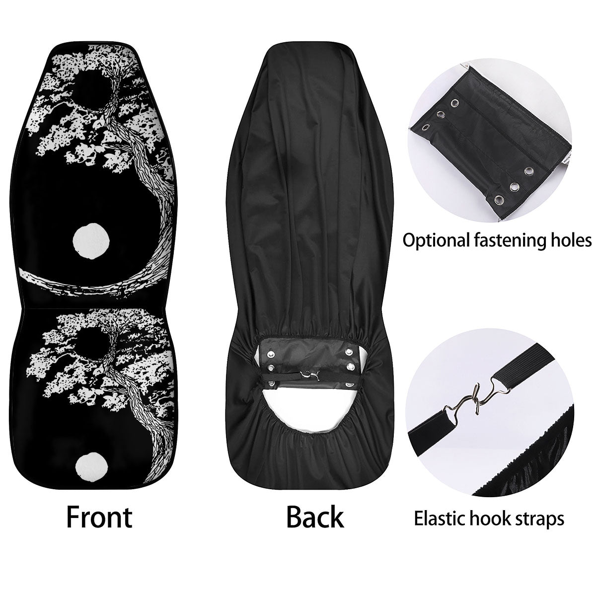 Yin Yang Roots Print Car Seat Covers-grizzshop