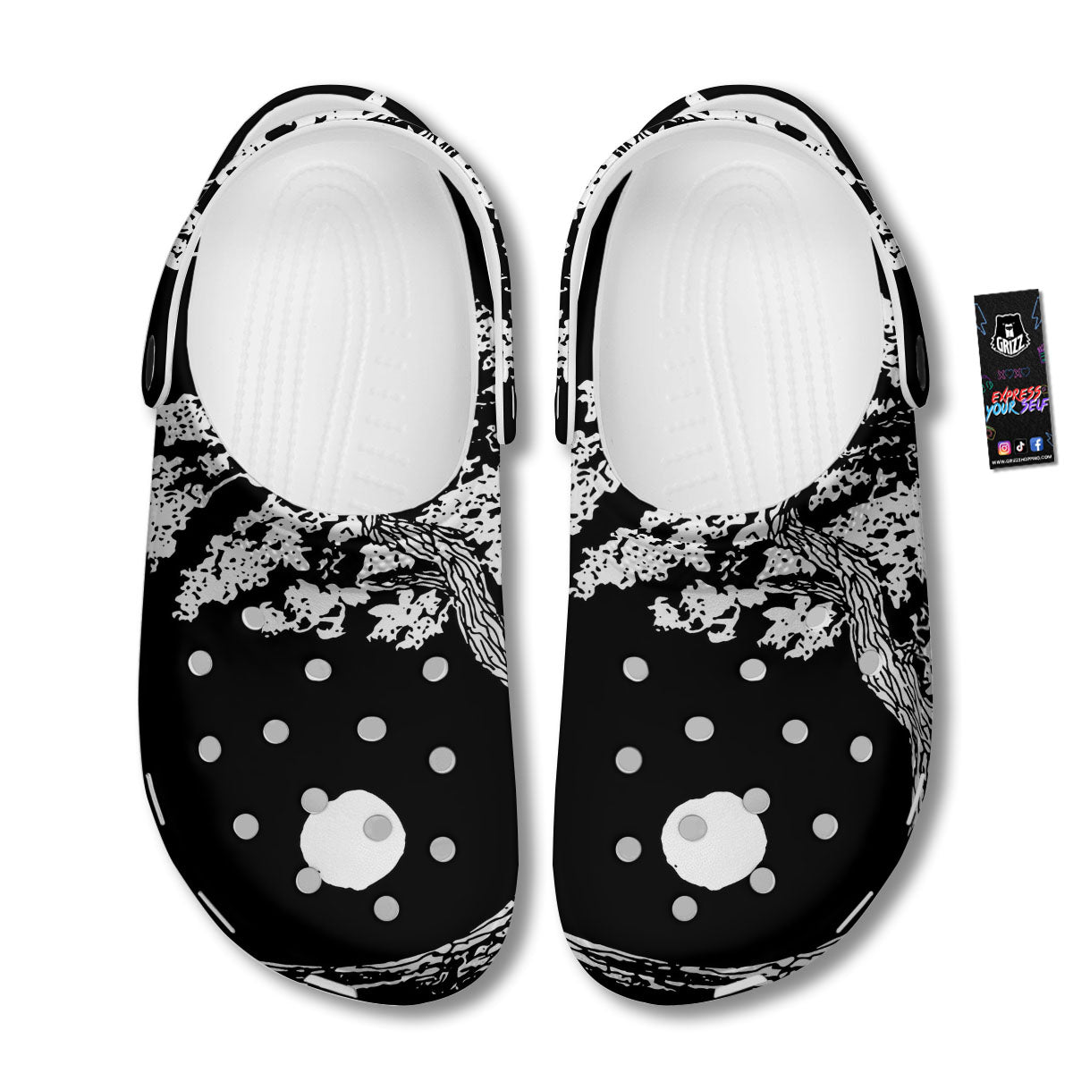 Yin Yang Roots Print Clog-grizzshop