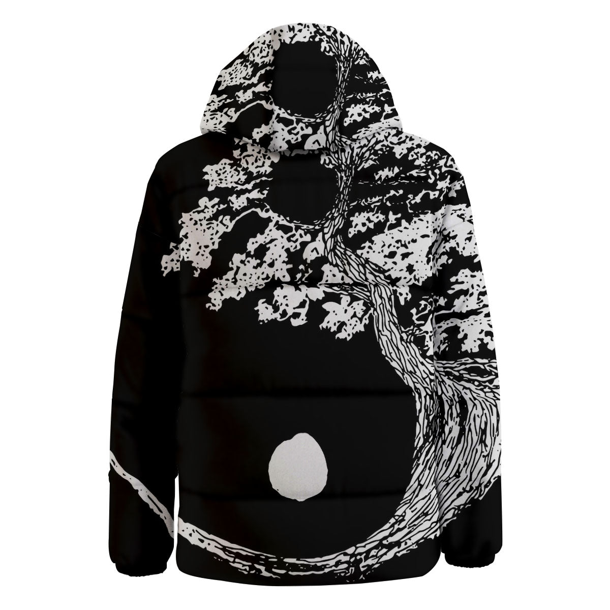 Yin Yang Roots Print Down Jacket-grizzshop
