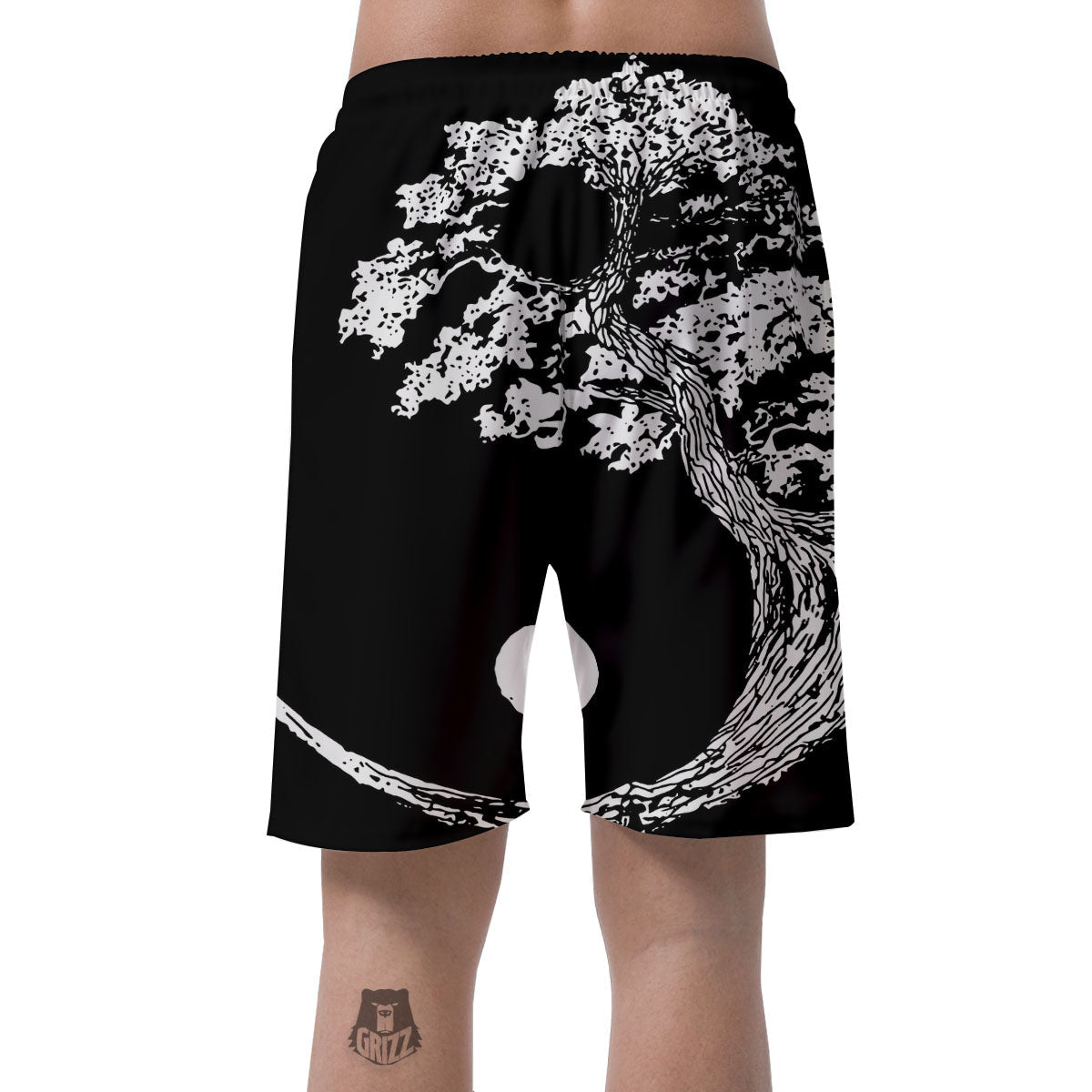 Yin Yang Roots Print Men's Shorts-grizzshop