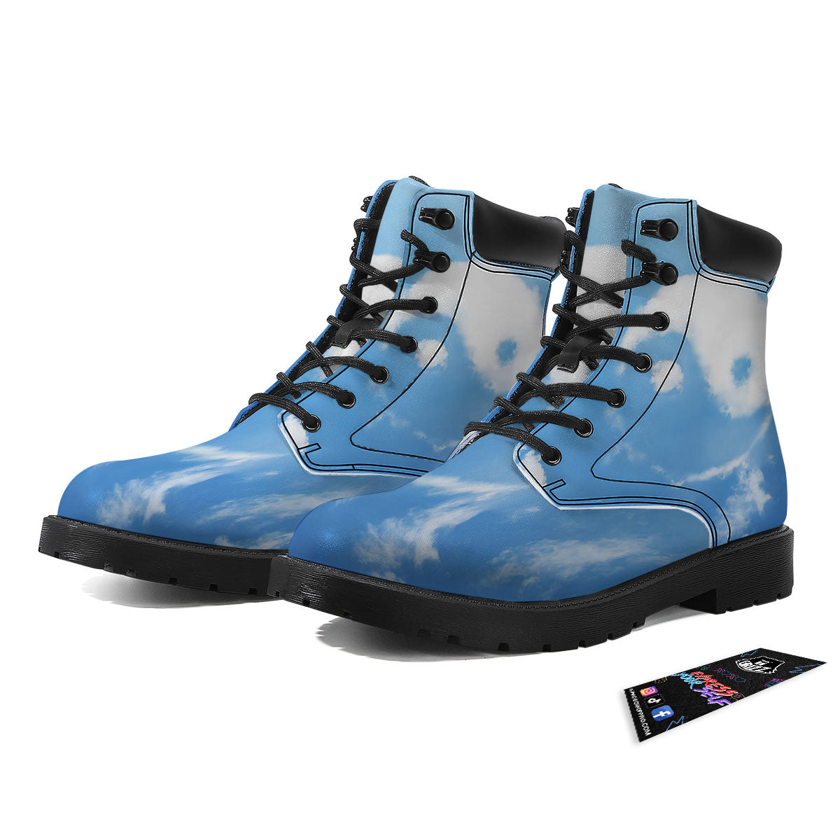 Yin Yang Space And Sky Print Boots-grizzshop