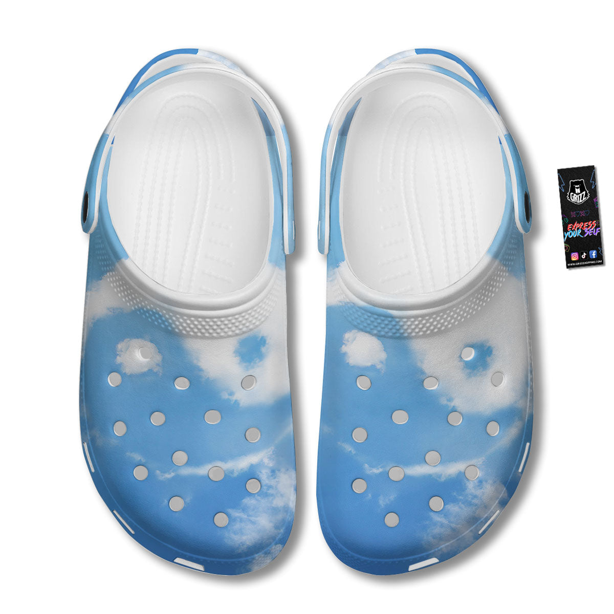 Yin Yang Space And Sky Print Clog-grizzshop