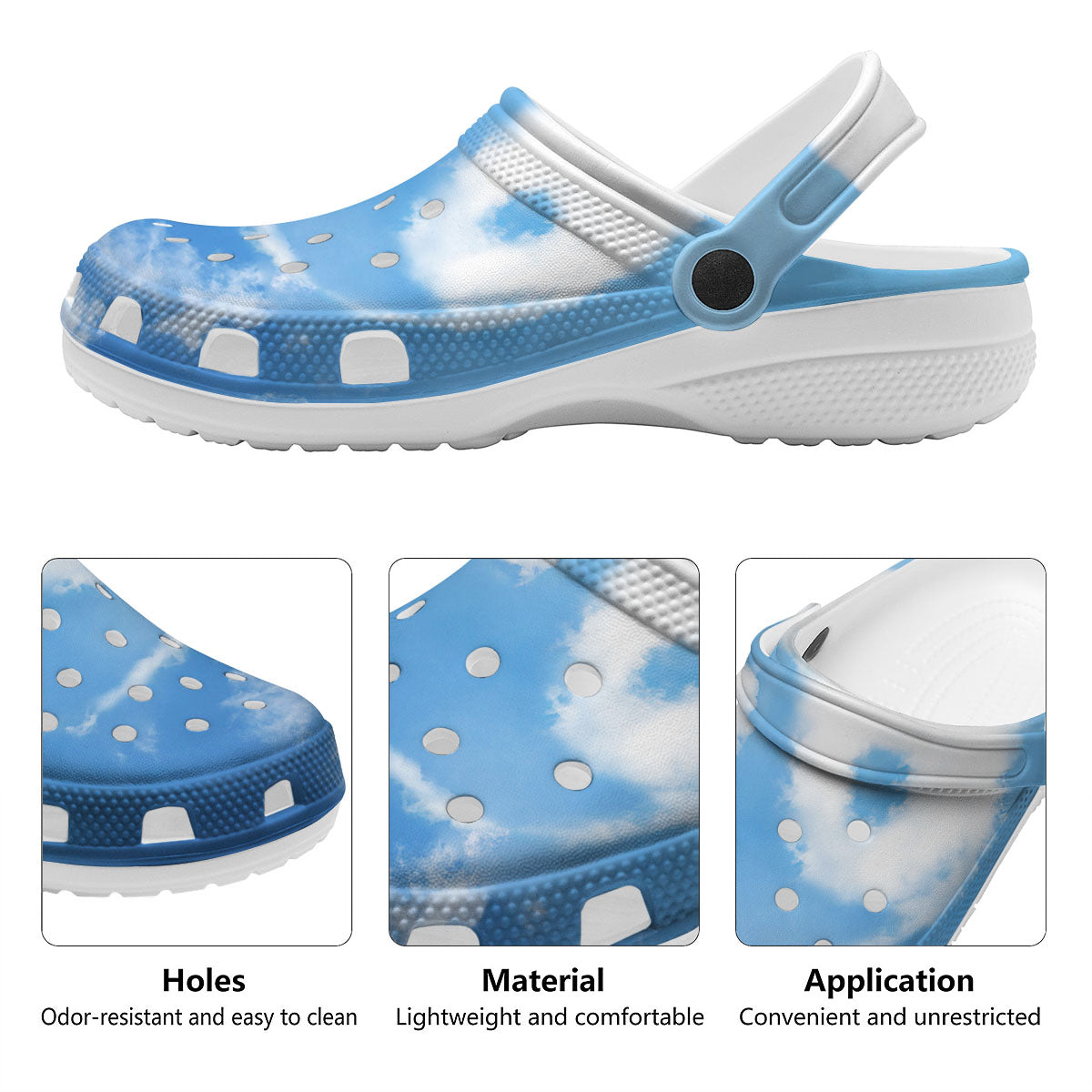 Yin Yang Space And Sky Print Clog-grizzshop