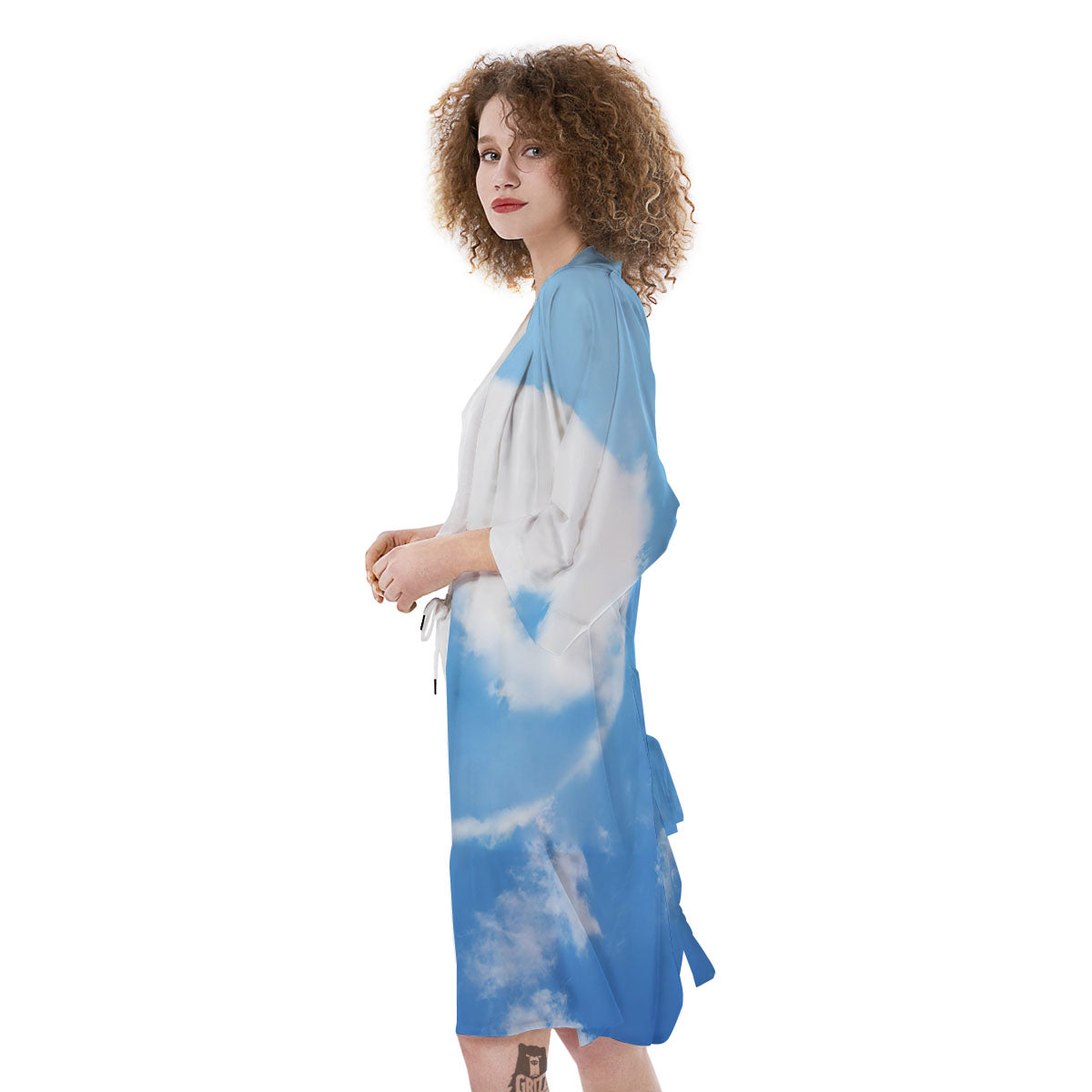 Yin Yang Space And Sky Print Kimono-grizzshop