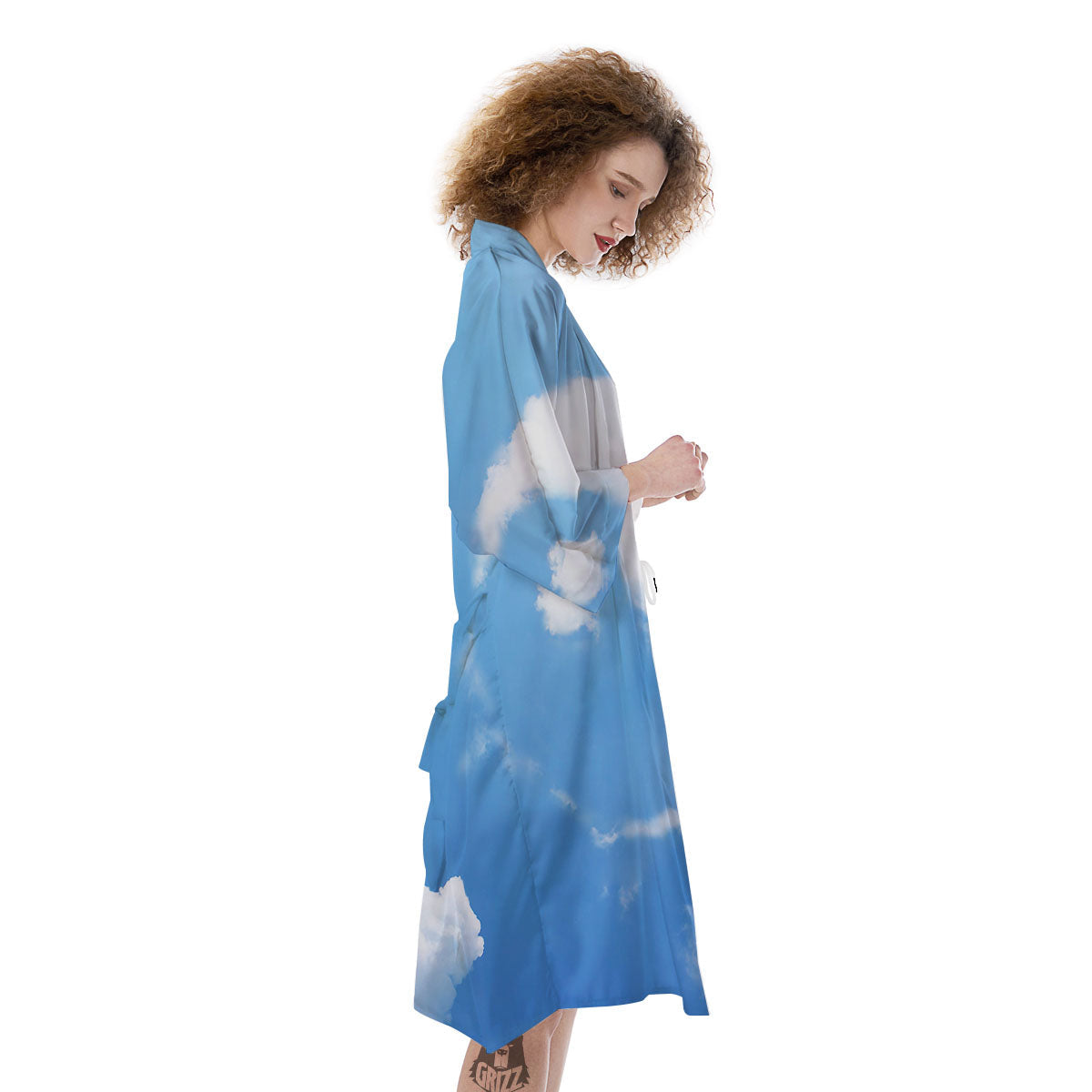 Yin Yang Space And Sky Print Kimono-grizzshop