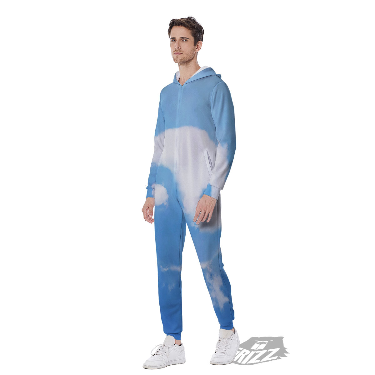 Yin Yang Space And Sky Print Men's Jumpsuit-grizzshop