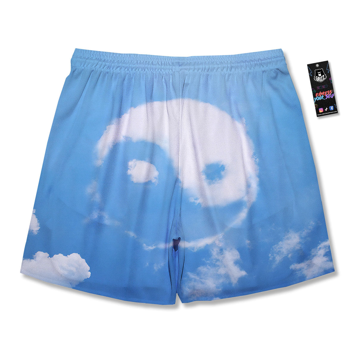 Yin Yang Space And Sky Print Men's Running Shorts-grizzshop