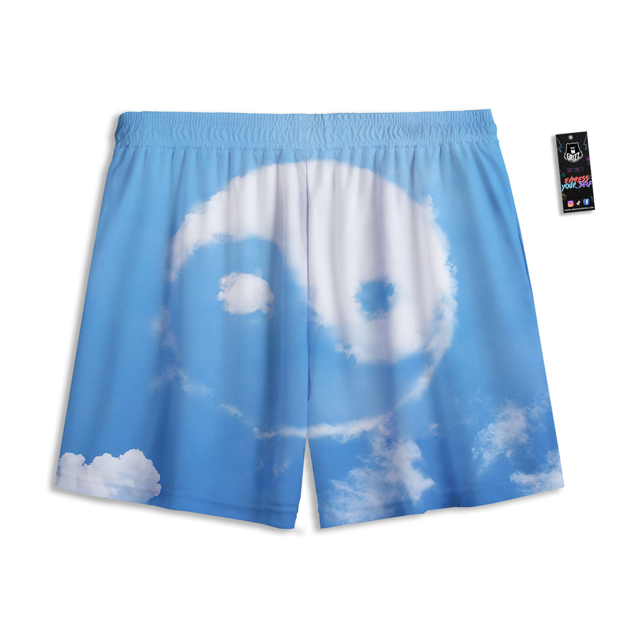 Yin Yang Space And Sky Print Mesh Shorts