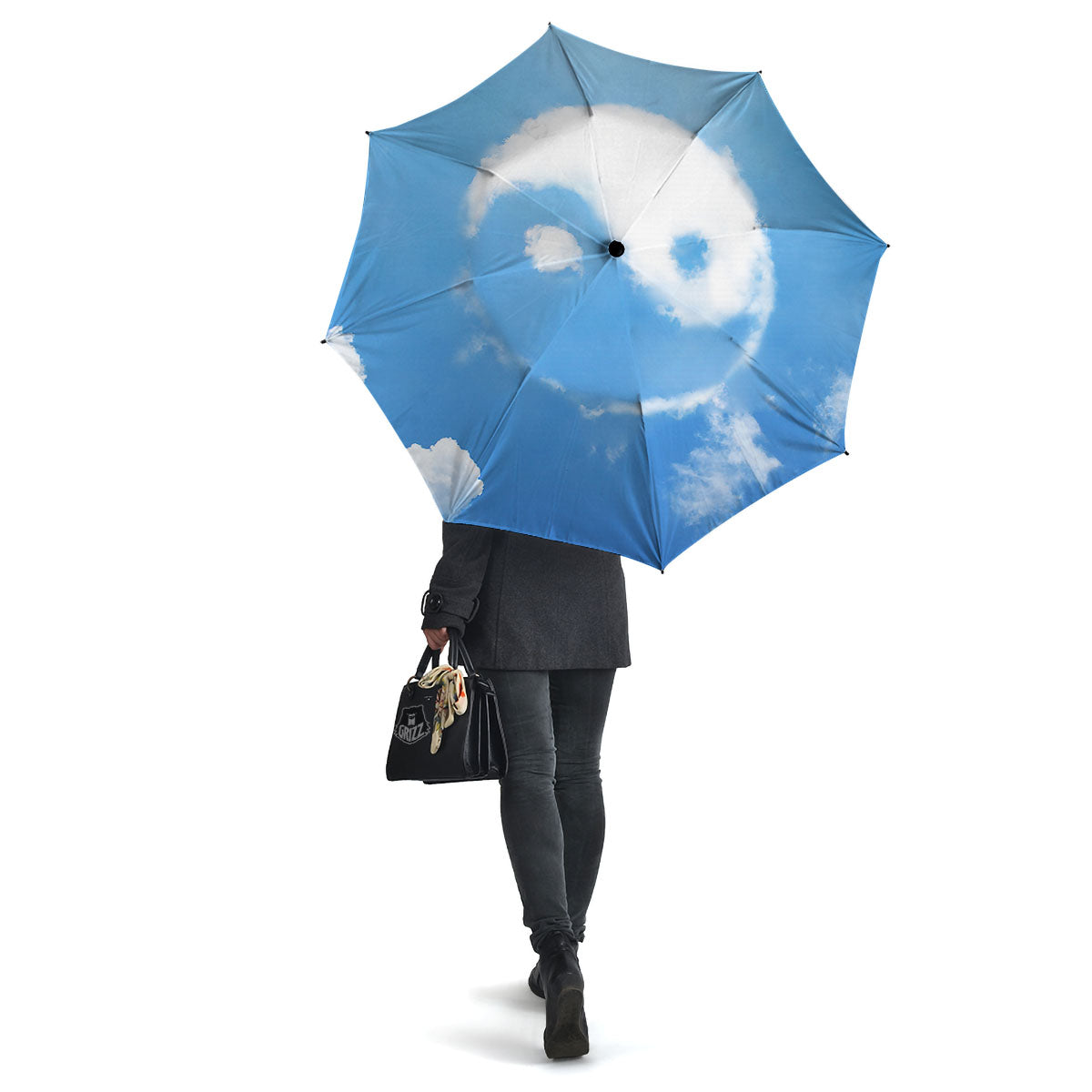Yin Yang Space And Sky Print Umbrella-grizzshop