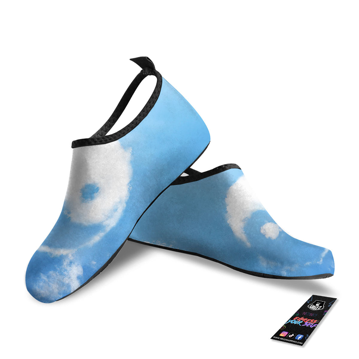 Yin Yang Space And Sky Print Water Shoes-grizzshop