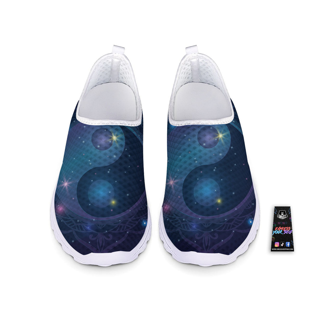 Yin Yang Space Print Nurse Shoes-grizzshop