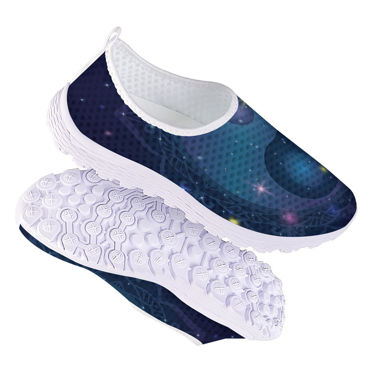 Yin Yang Space Print Nurse Shoes-grizzshop