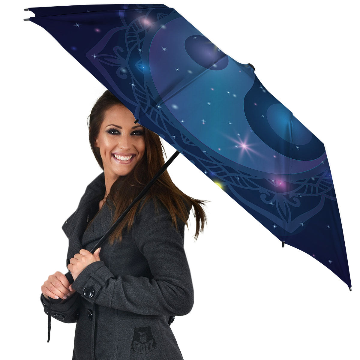 Yin Yang Space Print Umbrella-grizzshop