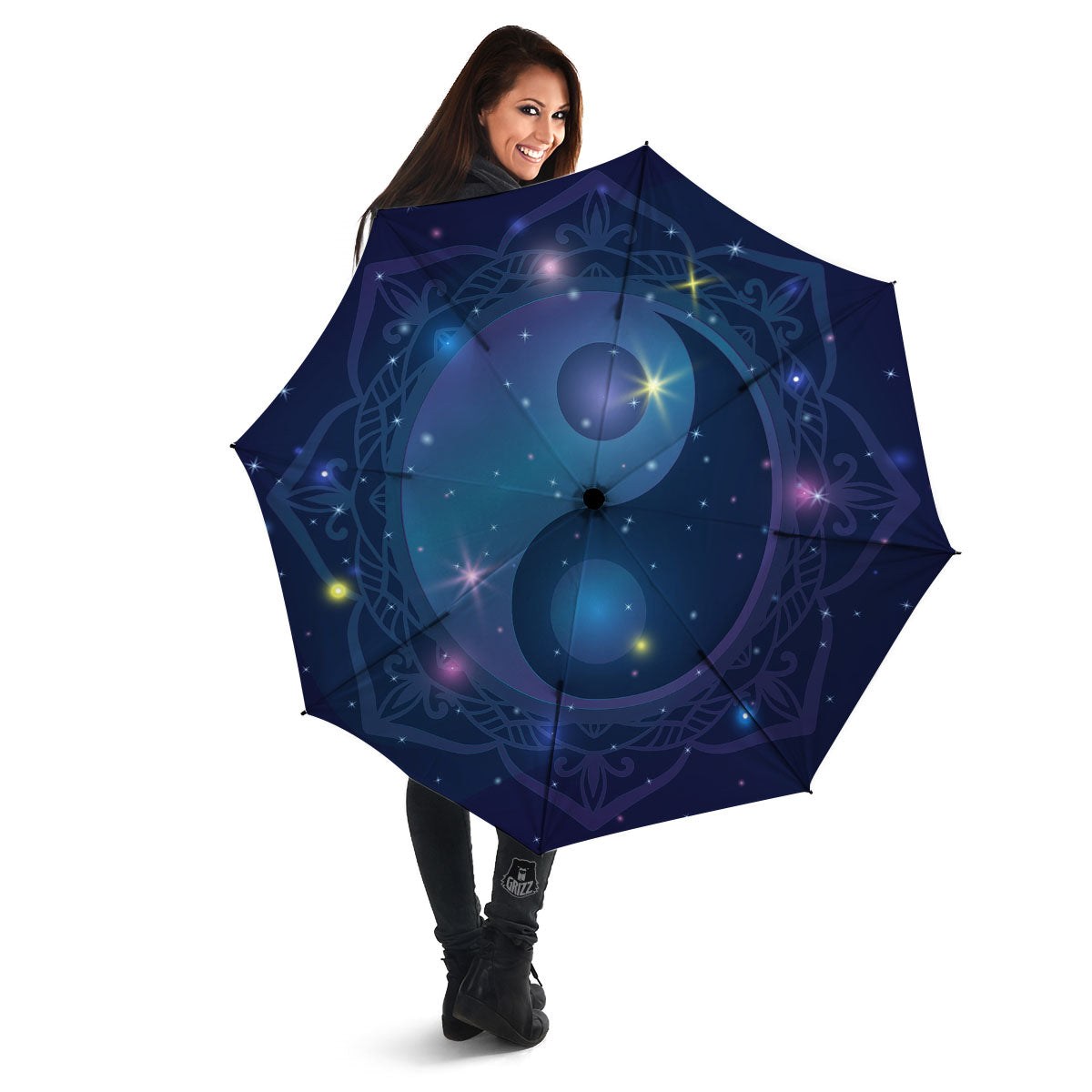Yin Yang Space Print Umbrella-grizzshop