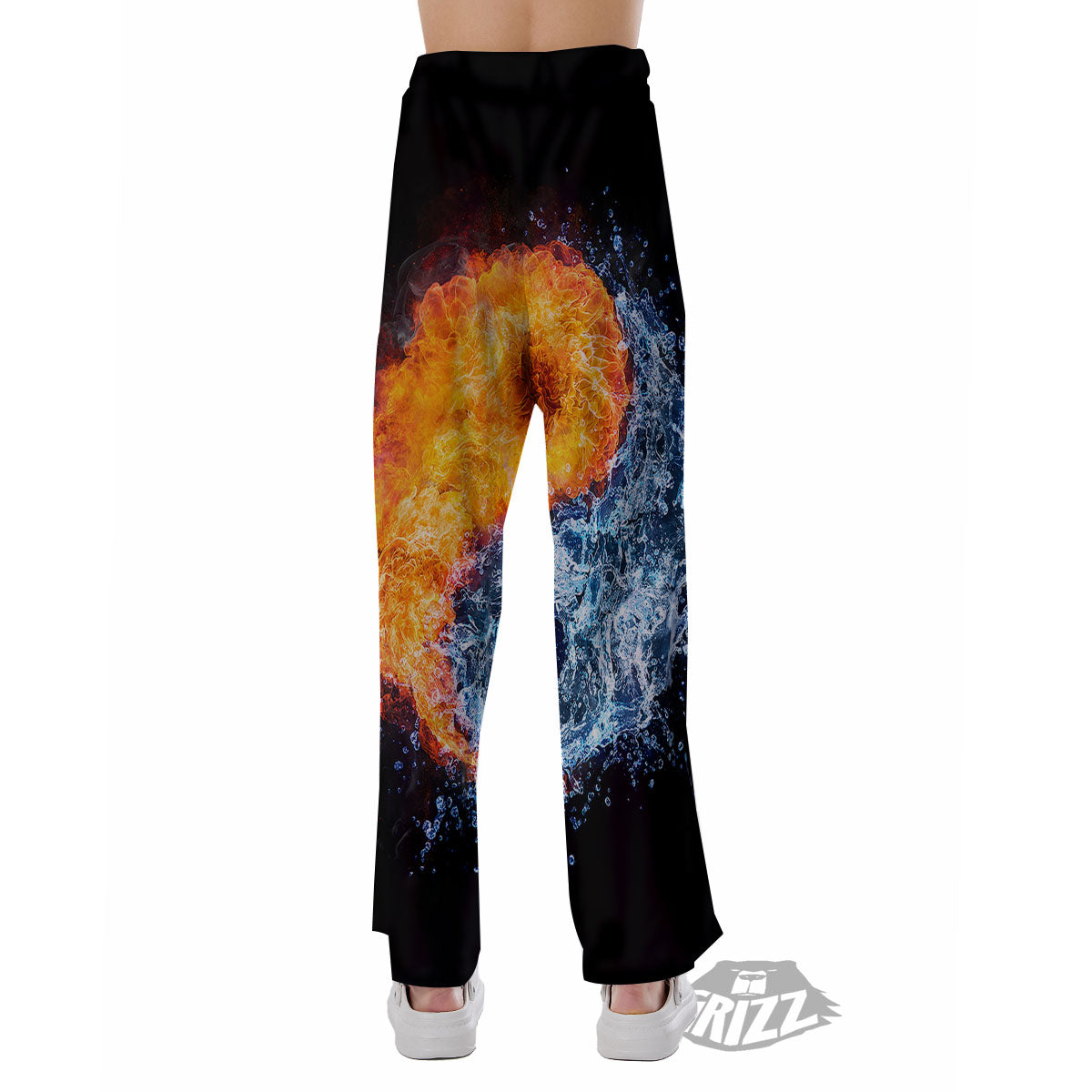 Yin Yang Water And Fire Print Pajama Pants-grizzshop