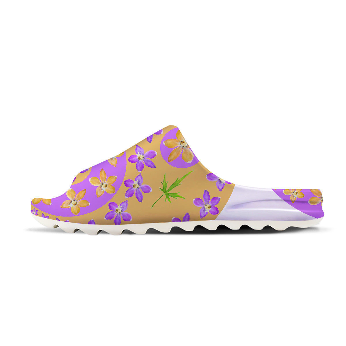 Yin Yang Colorful Flowers Print Sandals-grizzshop
