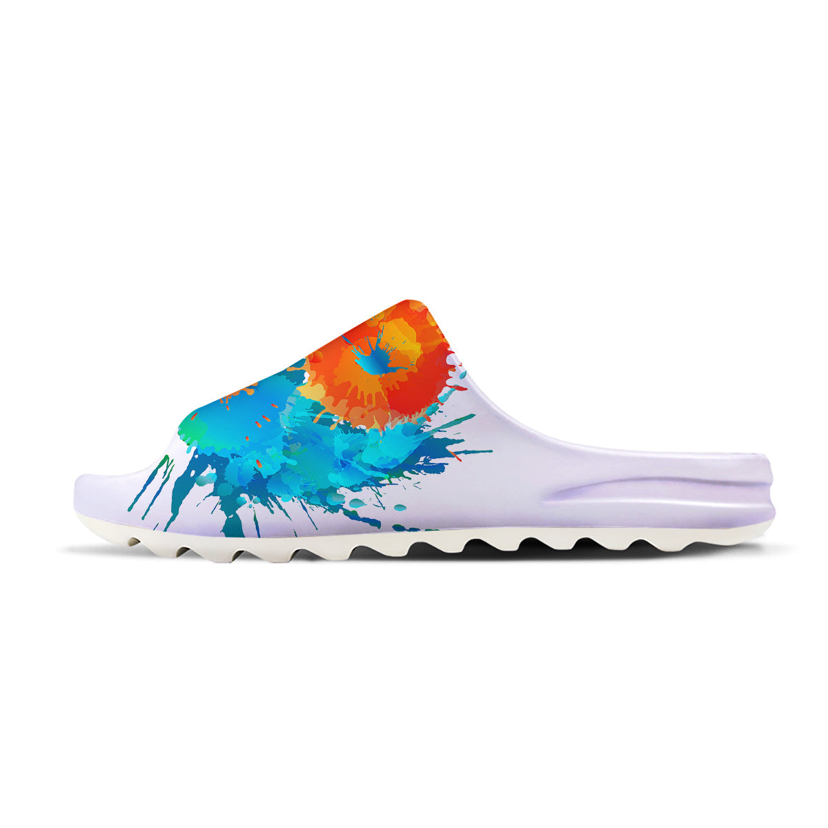 Yin Yang Colorful Splash Print Sandals-grizzshop